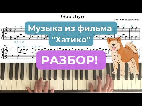 Видео: Goodbye Музыка из "Хатико" подробный разбор по нотам на фортепиано пианино piano