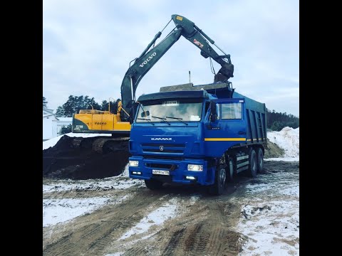 Видео: Самосвал Камаз 6520 с двигателем Cummins в работе.