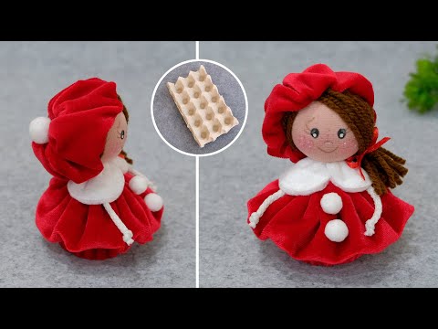 Видео: Это ПРОСТО! - Милая Кукла из Ткани и Яичных Лотков