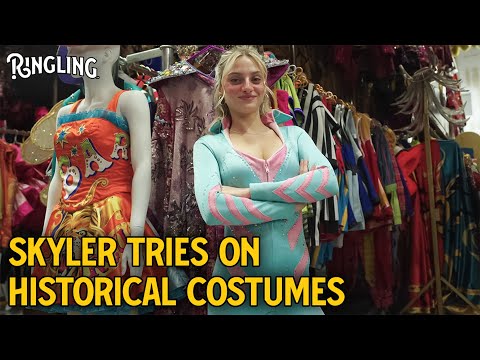Видео: Скайлер Мизер примеряет исторические цирковые костюмы | Ringling