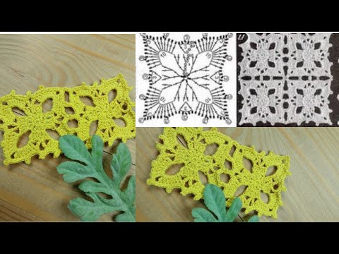 Видео: Квадратный мотив крючком в стиле РЕТИЧЕЛЛО