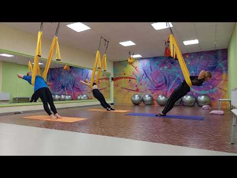 Видео: Аэройога. "Нога за головой". 28.06.2022.