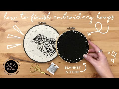 Видео: Как закончить вышивку в пяльцах для демонстрации — урок!