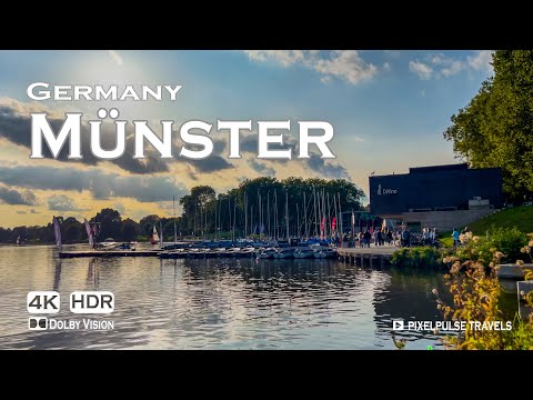 Видео: Прогулка по Мюнстеру 🇩🇪 Пешком исследуя очаровательный город Германии | 4K HDR 60fps