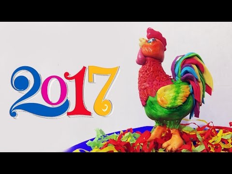 Видео: Петух символ 2017 года лепим из мастики / Cock the symbol of 2017 sculpt putty - Я - ТОРТодел!