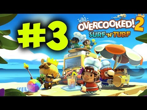 Видео: Прохождение Overcooked 2 - Дополнение DLC Surf'n'Turf - 3 Глава (3 Звезды) с Настей