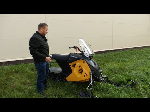 Видео: Снегоход АЛЬФА-3 на гусенице 500х2828 мм. Обзор.