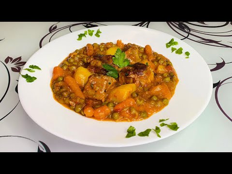 Видео: Свинско с грах и картофи на фурна | Pork with Peas and Potatoes | Свинина с картофелем и горошком