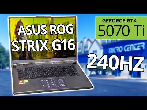 Видео: Игровой ноутбук ASUS ROG Strix G16 16" прошел тестирование в Micro Center
