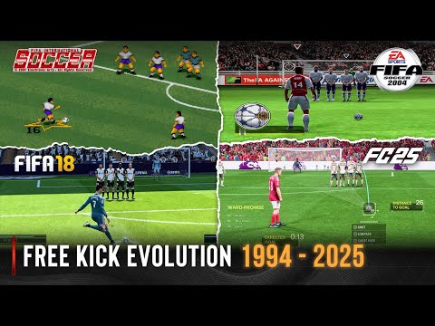 Видео: Эволюция штрафных ударов в каждой версии FIFA | 1994 - 2025 |