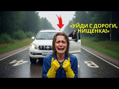 Видео: «Богатая леди облила грязью уборщицу — не подозревая, кто за этим наблюдает. Истории из жизни»