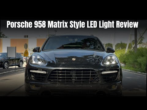 Видео: Светодиодные фары Porsche Matrix Style для Cayenne 958 — обзор