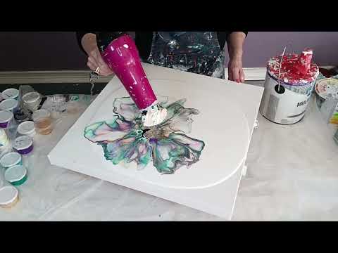 Видео: 378 Big Pretty Bloom с негативным пространством ~клетки и кружево ~Обязательно к просмотру: акрил...