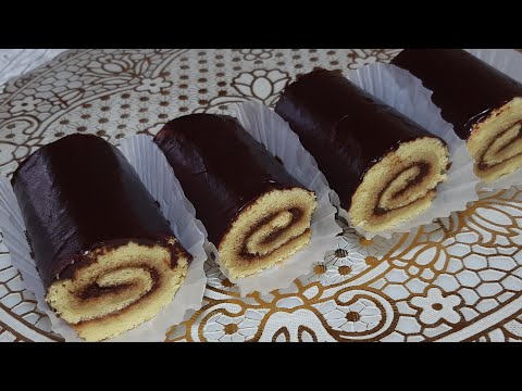 Видео: ♦️самый быстрый, нежный МИНИ БИСКВИТНЫЙ РУЛЕТ♦️