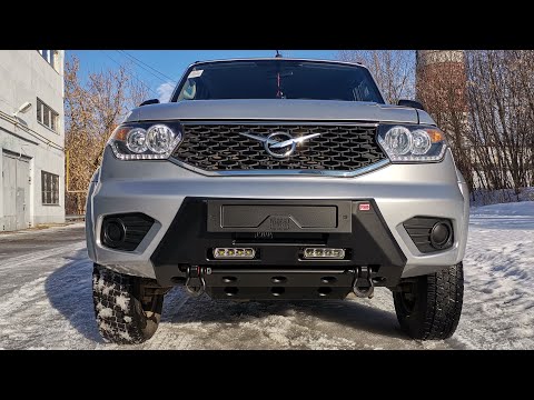Видео: Новый силовой бампер РИФ на УАЗ Патриот: обзор и установка