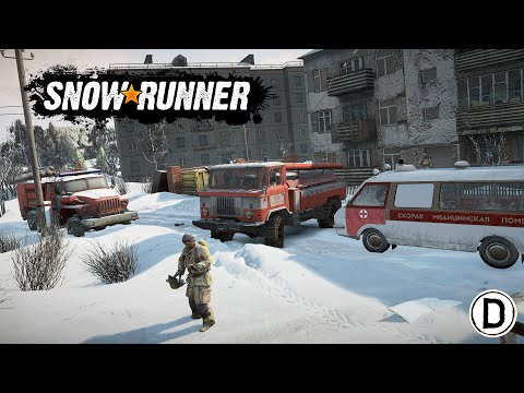 Видео: Пожар в городе! - мод карта Зима в Колхозе - SnowRunner