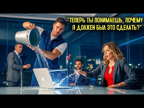 Видео: Одинокий отец-уборщик пролил воду на ноутбук директора — но когда она увидела, что было на экране