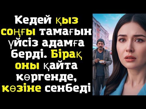 Видео: Кедей қыз соңғы тамағын үйсіз адамға берді. Бірақ оны қайта көргенде, көзіне сенбеді