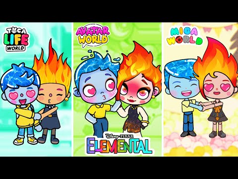 Видео: Вода и Огонь из "Элементарно" в Тока Бока, Avatar World, Miga World | Эмбер и Уэйд Toca Life World