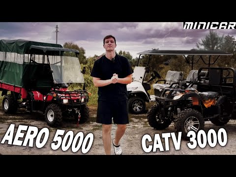 Видео: Електричний квадроцикл CATV-3000 VS MINICAR AERO. Який з вантажних електроквадроциклів краще?