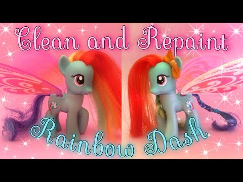Видео: ✩ Как почистить и перекрасить пони? // Cleaning and repainting Rainbow Dash ✩