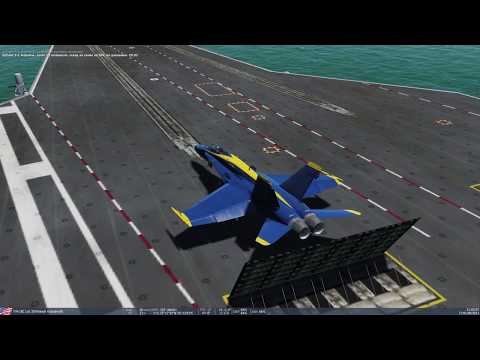 Видео: Взлет с авианосца на F/A-18c в DCS World 2.5