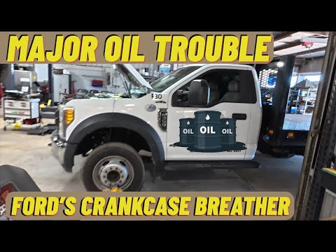 Видео: Огромная УТЕЧКА масла! Срывает крышку! Ford F-Series 6.7