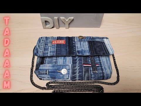 Видео: Сшила джинсовый клатч АПСАЙКЛИНГ/ Coudre une pochette UPCYCLING