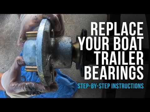 Видео: Замена подшипников в лодочном прицепе (пошаговая инструкция)