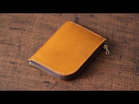 Видео: [Free PDF pattern] Как сделать кошелек на молнии типа L/leathercraft/DIY/making/Handmade