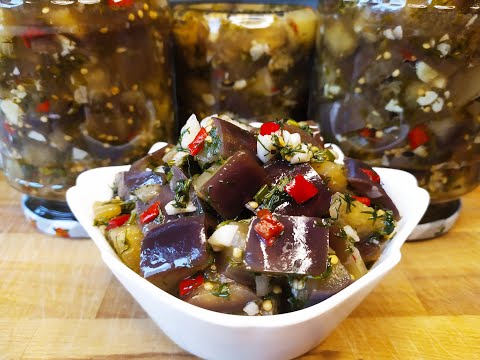 Видео: Маринованные баклажаны с чесноком и укропом на зиму