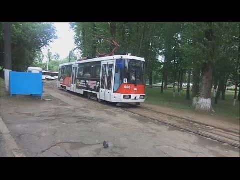 Видео: Трамвайный маршрут №1 (Витебск). Улица Максима Горького - Улица Гагарина
