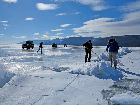 Видео: 1255 км по льду Байкала на внедорожниках