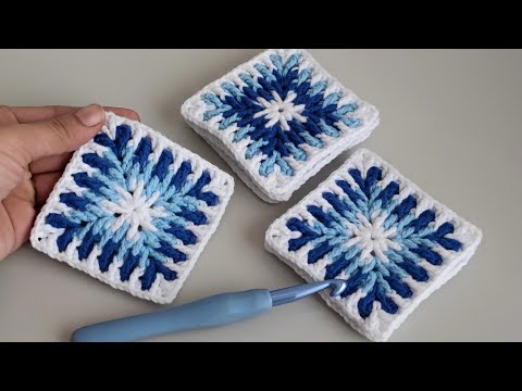 Видео: Как связать квадрат из мозаики крючком для НАЧИНАЮЩИХ