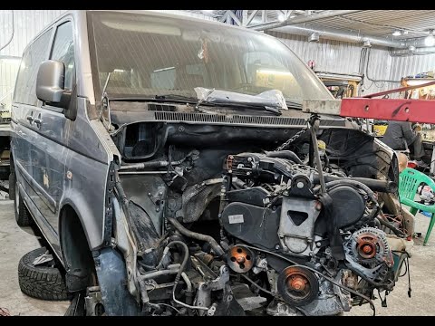 Видео: VW T5 свап V6 3литра, первые примерки #1mz #toyota