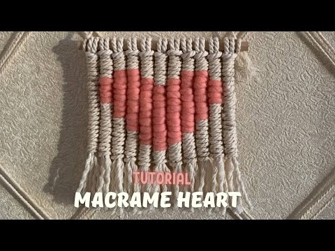Видео: Макраме панно "Сердце"/Tutorial Macrame 💕Heart💞 Wall Hanging