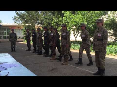 Видео: Зарница 2015. Выступление 9 "В" класса. Осш им.Маргулана