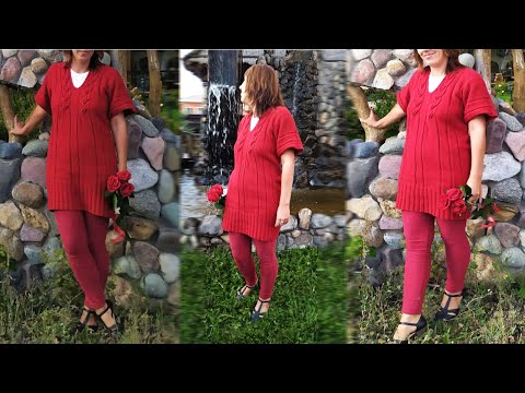 Видео: ПЛАТЬЕ-ТУНИКА СПИЦАМИ без швов снизу вверх| Как вязала| Отзыв о пряже меринос с кашемиром Loro Piana