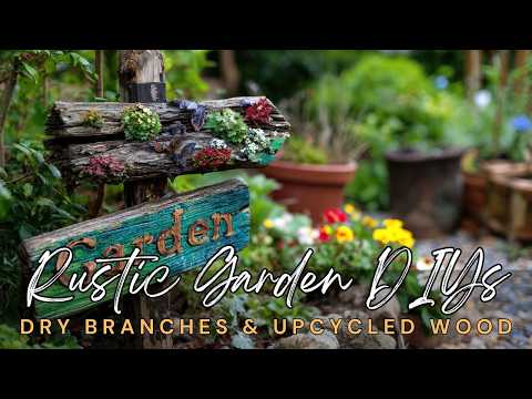 Видео: 10 идей для сада в деревенском стиле: как использовать сухие ветки и переработанную древесину для...