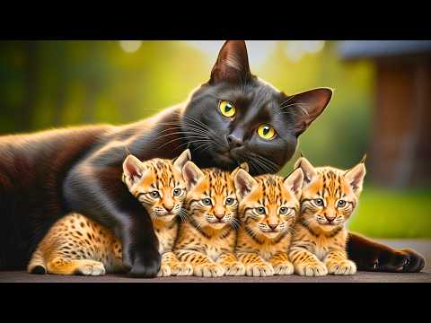 Видео: Она потеряла своих котят... Но нашла рысят, которым нужна была мама...