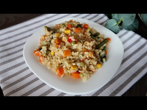 Видео: Бурый рис с овощами. Готовлю ленивый обед и без вреда для фигуры