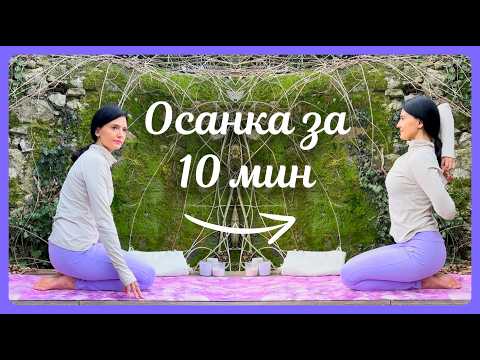 Видео: 10 минут йоги против круглой спины | Красивая осанка ЛЕГКО. Делай каждый день 💜