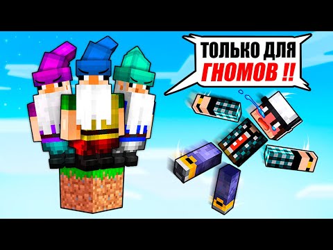 Видео: Я ЗАСТРЯЛ НА ОДНОМ БЛОКЕ ТОЛЬКО ДЛЯ ГНОМОВ В МАЙНКРАФТ!