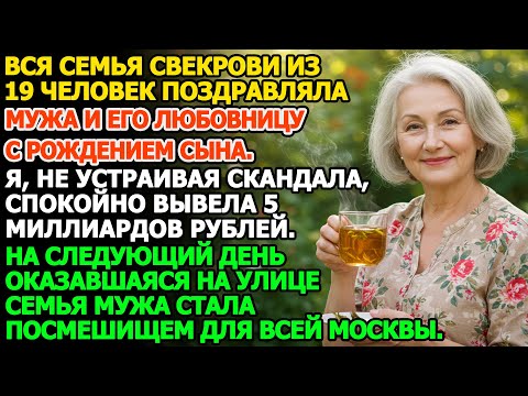 Видео: Вся семья моего мужа праздновала с его любовницей,но я МОЛЧА забрала 5 миллиардов и выгнала всю семь