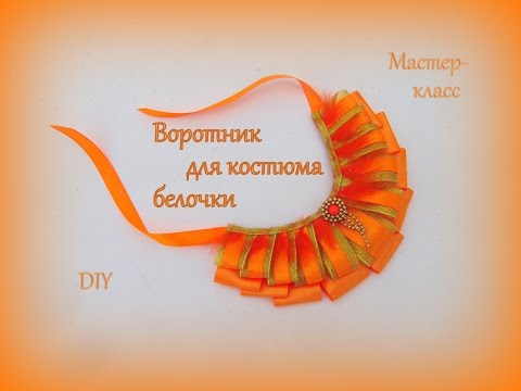 Видео: Воротник для костюма белочки / DIY Kanzashi