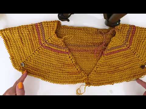 Видео: Вяжу кофту тунисским крючком. Часть 2 реглан #тунисскоевязание #мастеркласс #вяжемвместе #вязаниемк
