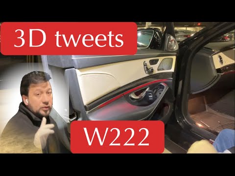 Видео: Как установить 3D-твиты на дверную панель вашего Mercedes W222. Всплывающие твиты Mercedes #Mercedes