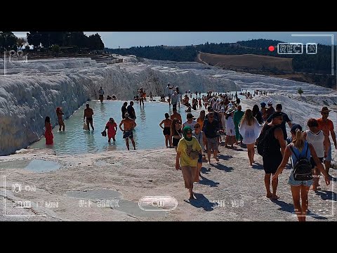 Видео: Памуккале, Турция - разочарование! Посмотри прежде чем сюда ехать / Бассейн Клеопатры, амфитеатр и..