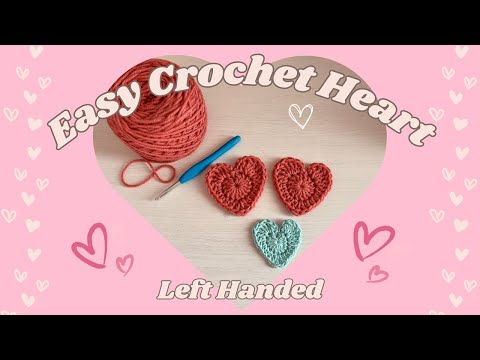 Видео: Пятиминутное вязаное крючком сердце — для левой руки