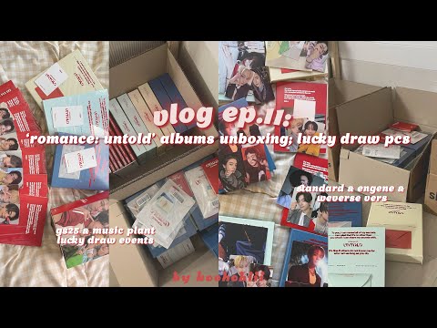 Видео: vlog ep.11: распаковка альбомов enhypen ‘romance: untold’; лаки дро карты (gs25 & music plant)